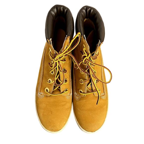 Timberland Womens 6" Glastenbury Wheat Nubuck Leather Lace Up Boots Size 6 - Picture 7 of 9
